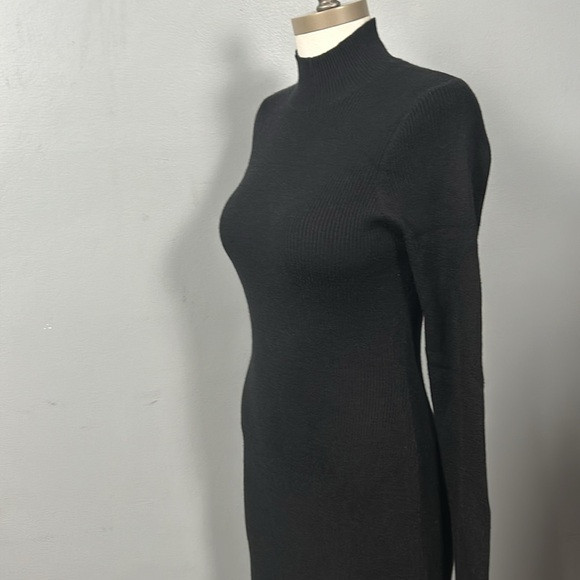 Mango Women’s Black Soft Stretchy Rib Body-con Dress size 10 - Picture 5 of 13